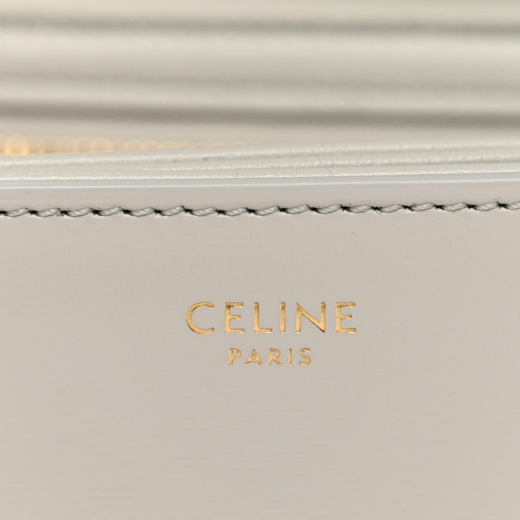 Shiny Calfskin Teen Triomphe Chalk