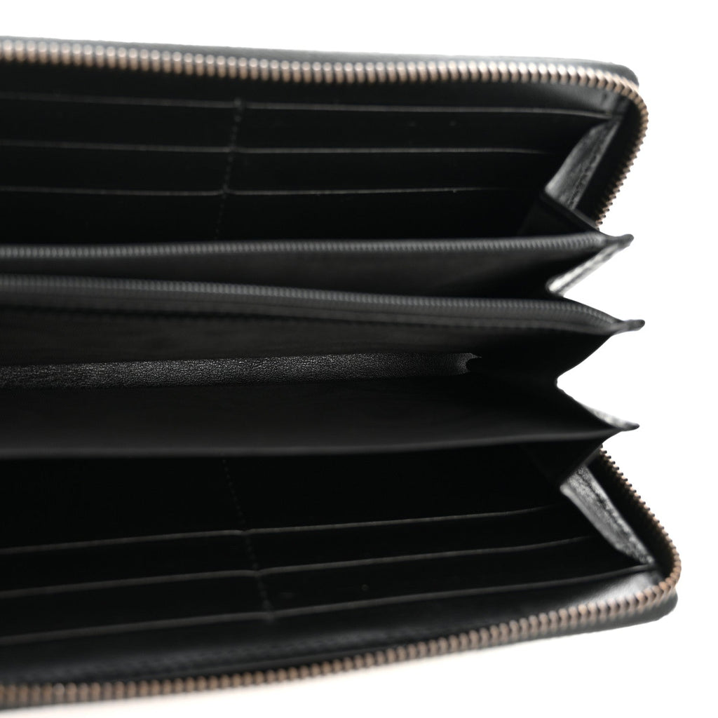 Calfskin Matelasse GG Marmont Zip Around Organizer Wallet Black