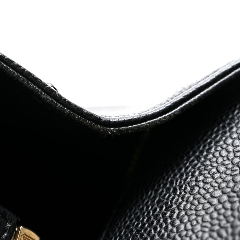 Caviar Quilted Petit Timeless Tote PTT Black