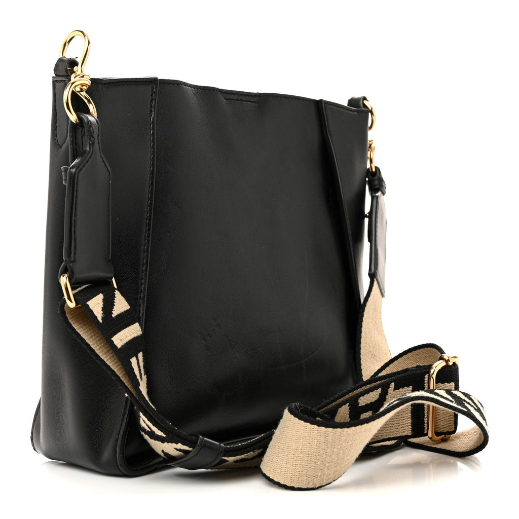 Eco Alter Nappa Perforated Logo Mini Crossbody Black