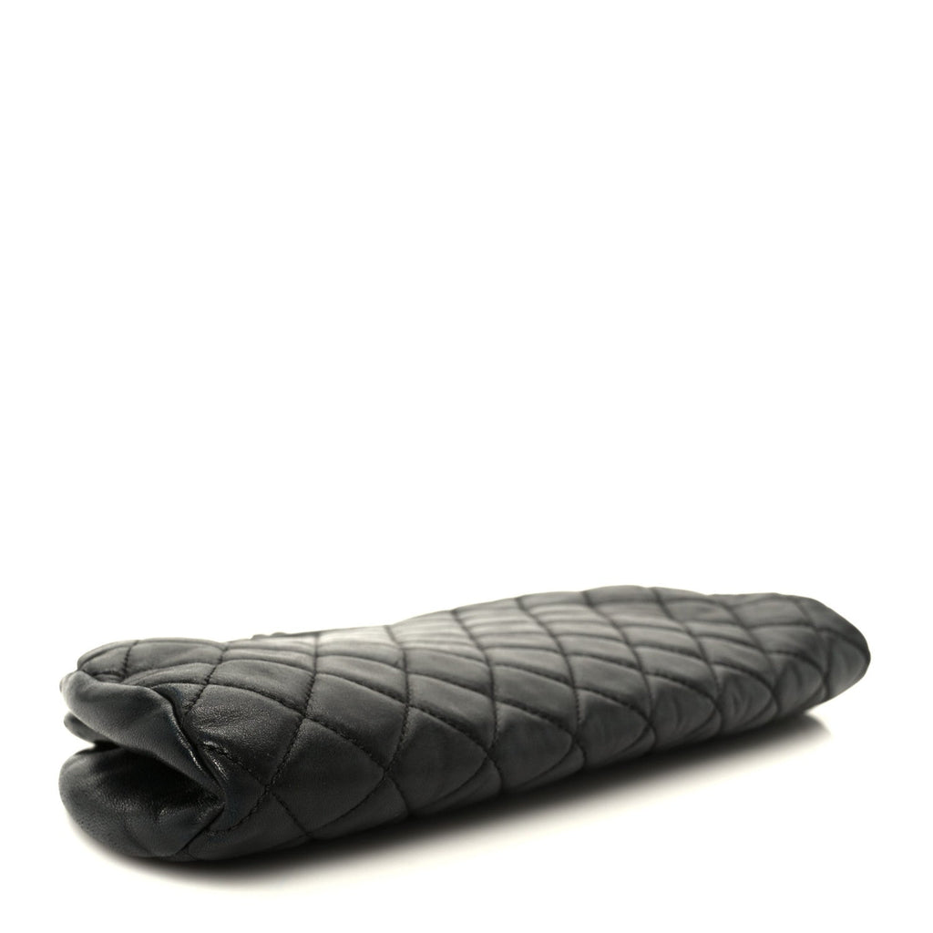 Lambskin Quilted Timeless Clutch Black