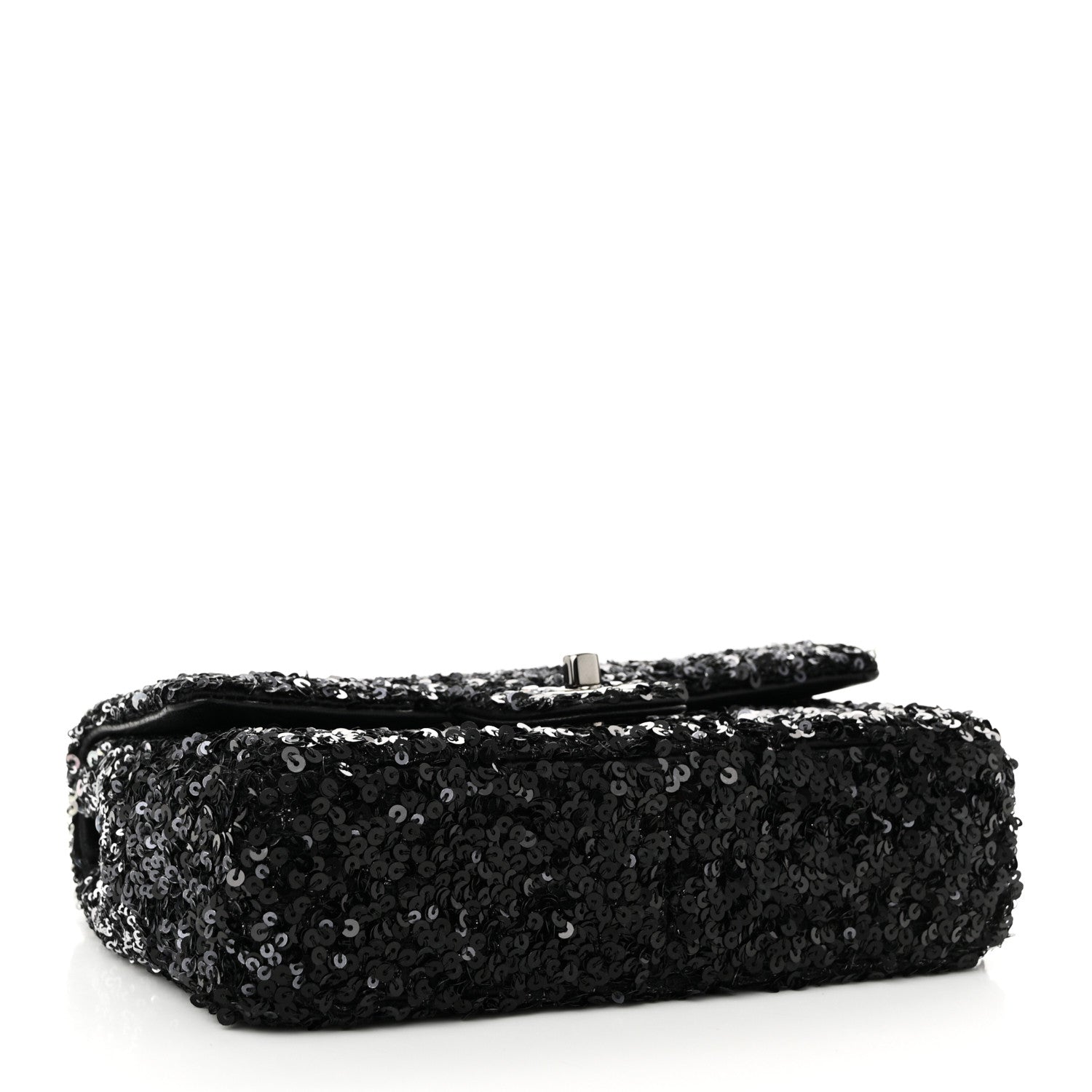 Shaded Sequins Mini Flap Black