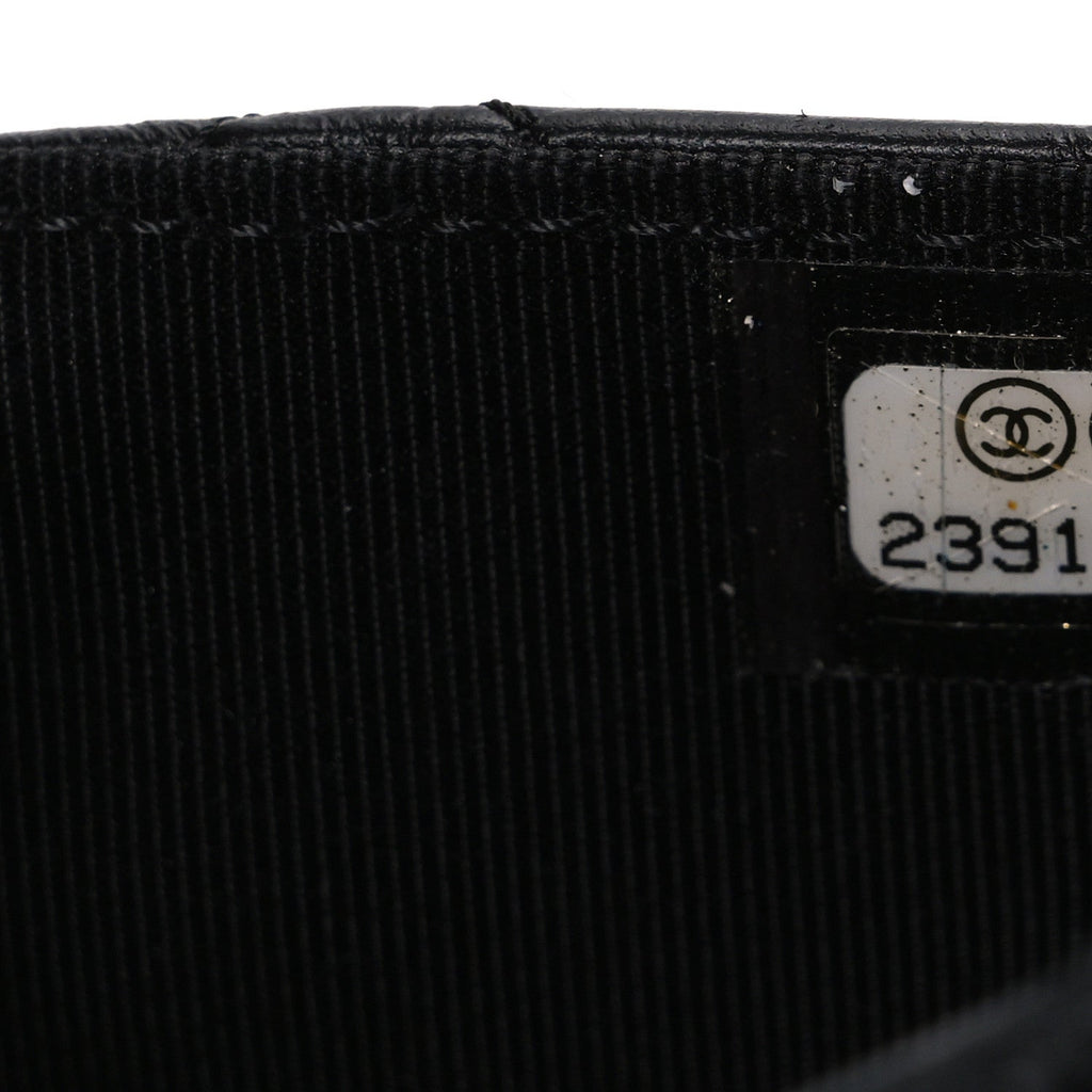 Aged Calfskin Lucky Charms 2.55 Reissue Wallet on Chain WOC Black