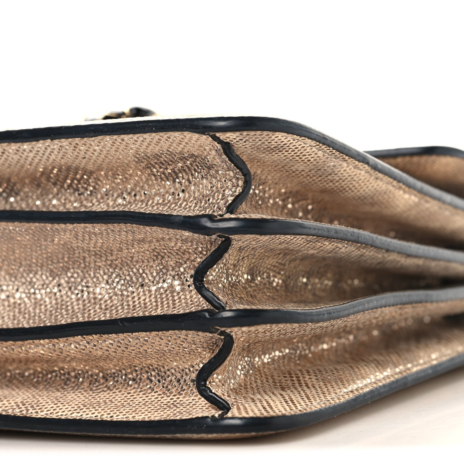 Metallic Karung Serpenti Forever Top Handle Gold