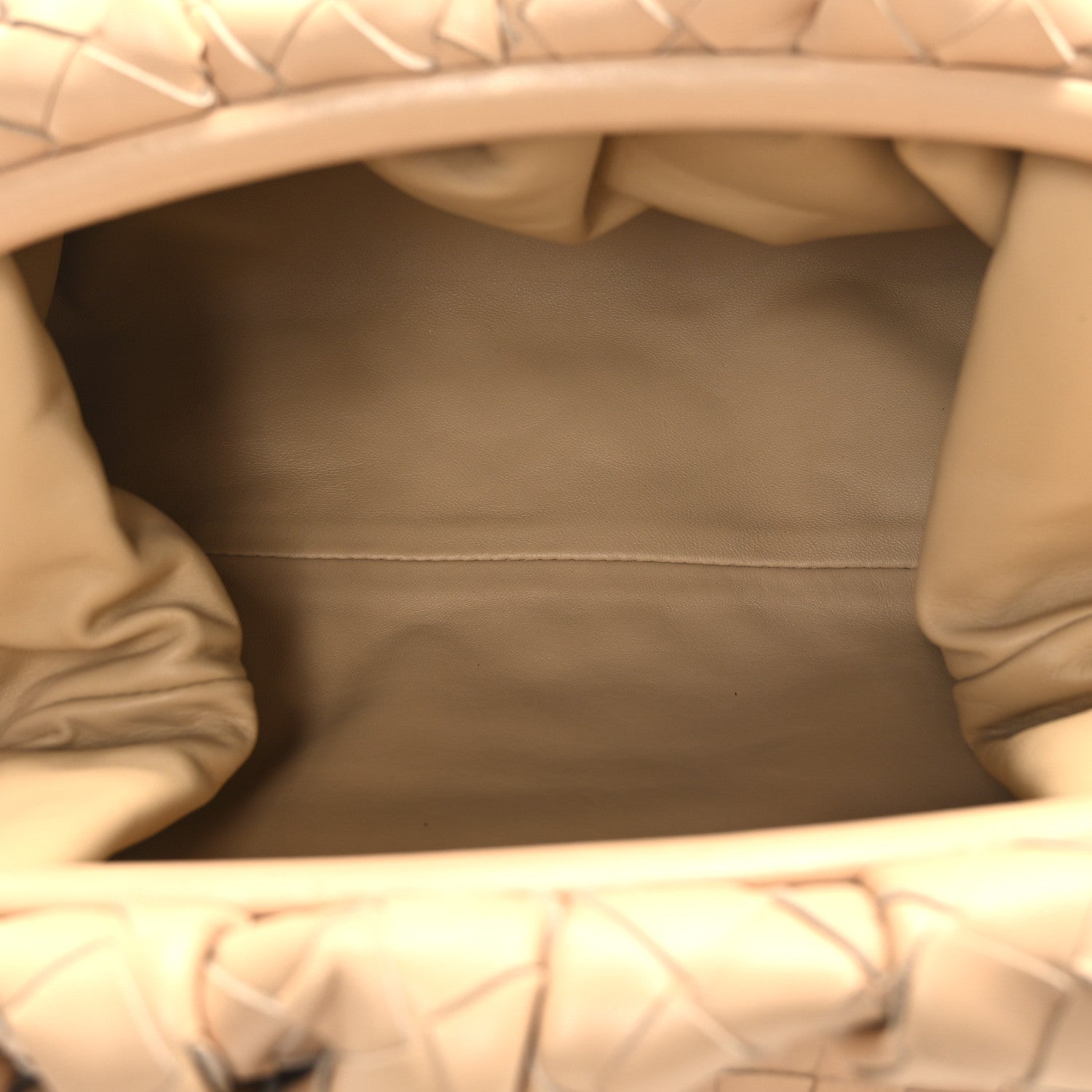 Nappa Maxi Intrecciato The Pouch Oversized Clutch Almond