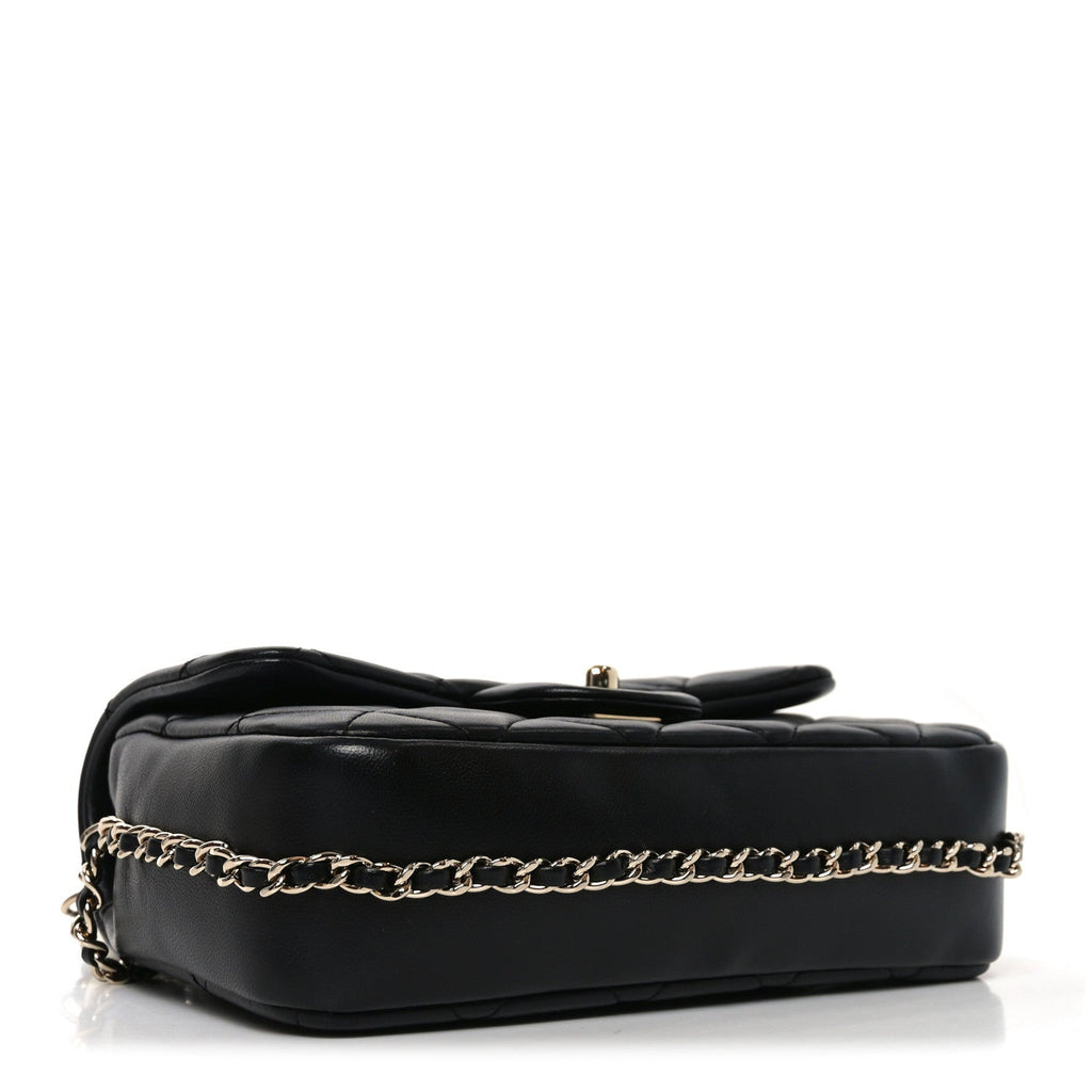 Lambskin Quilted Small My Precious Flap Black