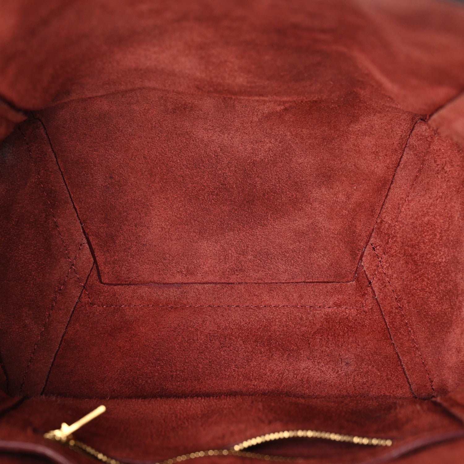 Soft Grained Calfskin Small Sangle Bucket Bag Burgundy