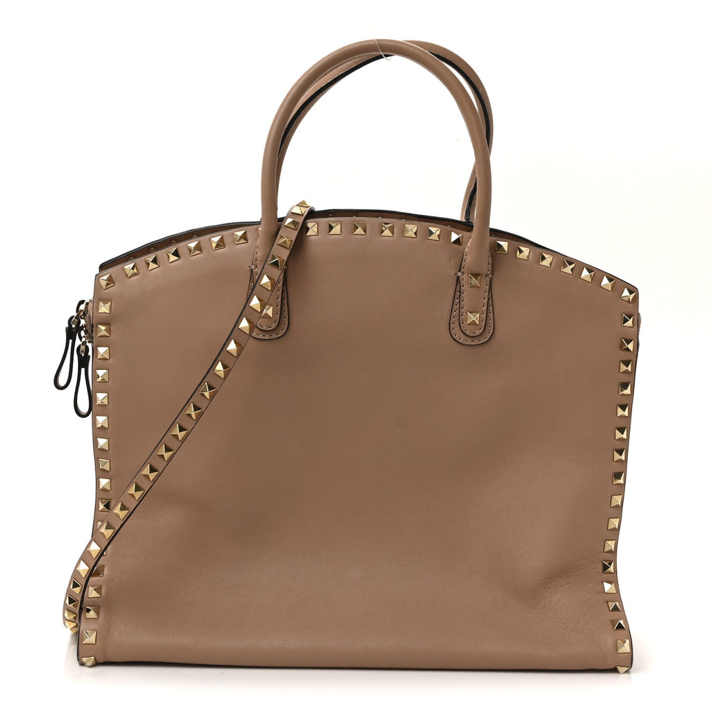 Vitello Rockstud Dome Shopper Soft Noisette