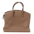 Vitello Rockstud Dome Shopper Soft Noisette
