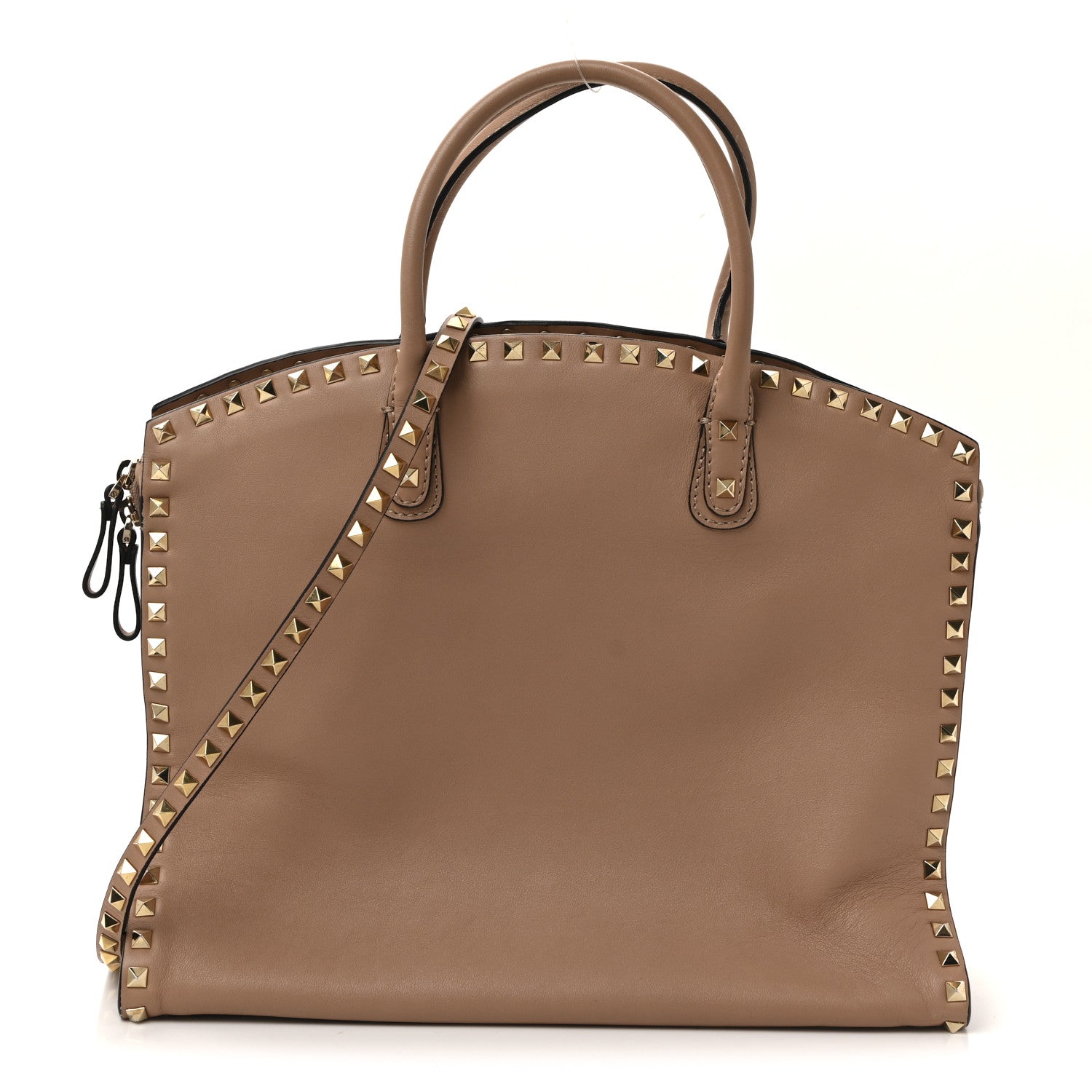 Vitello Rockstud Dome Shopper Soft Noisette
