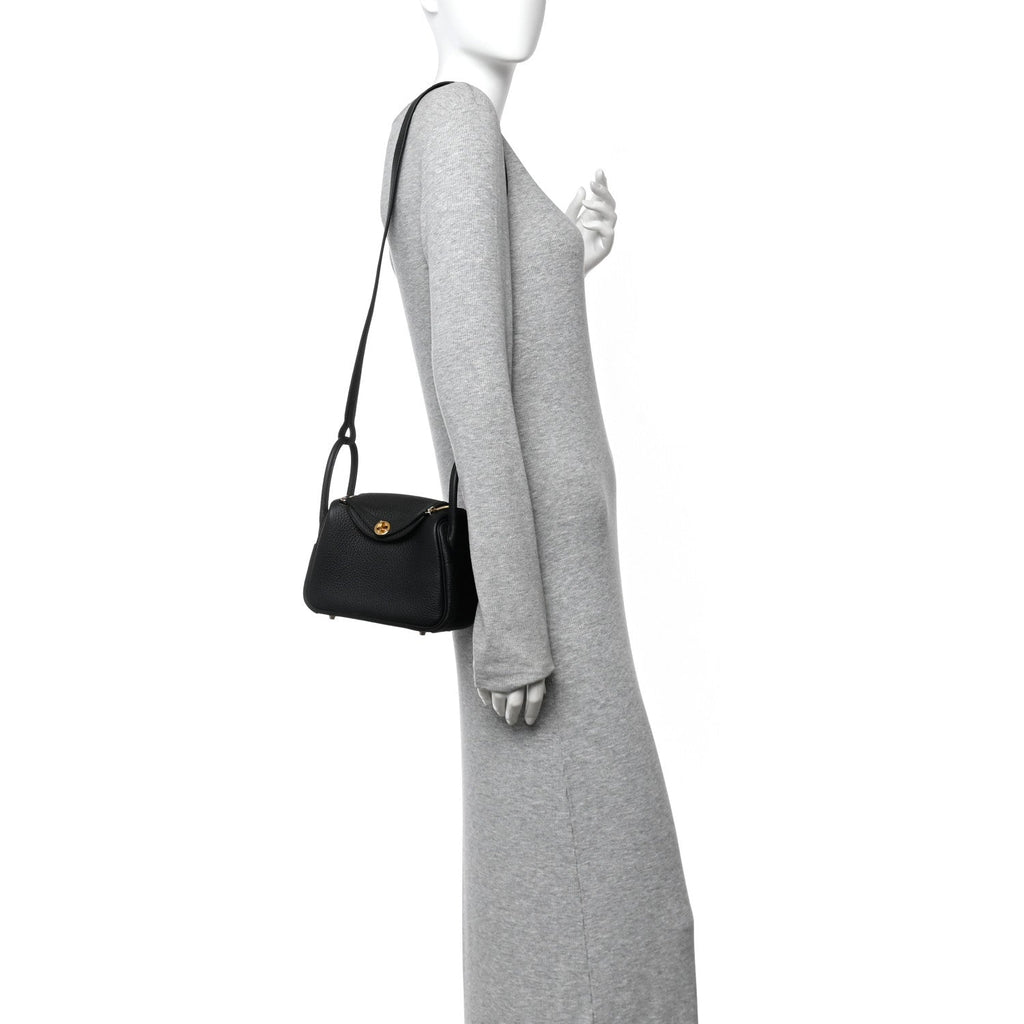 Taurillon Clemence Mini Lindy 20 Black