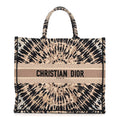 Canvas Embroidered Tie Dye Large Book Tote Multicolor