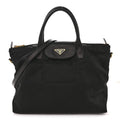 Tessuto Nylon Saffiano Tote Black