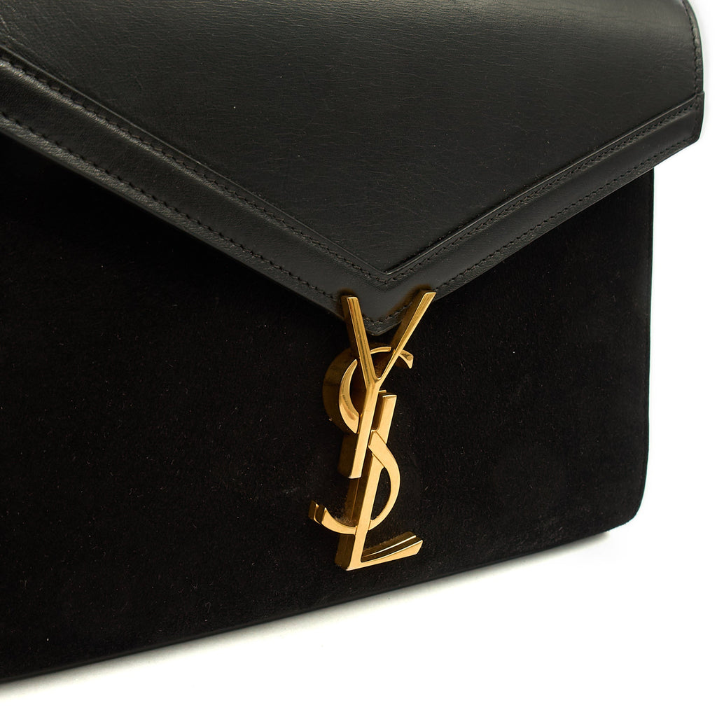 Saint Laurent Top Handle Cassandra Top Handle - Medium in Black, Leather