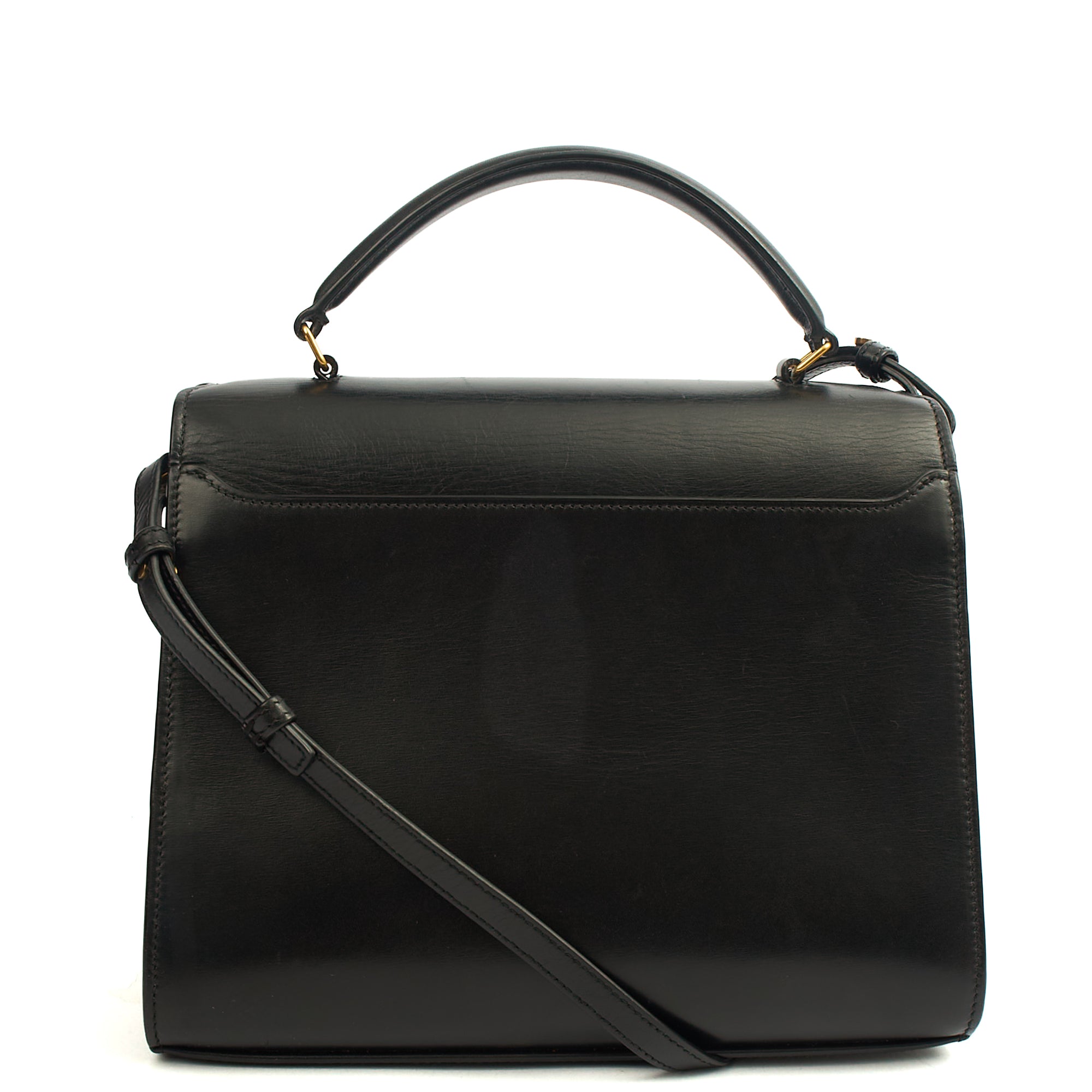 Saint Laurent Top Handle Cassandra Top Handle - Medium in Black, Leather