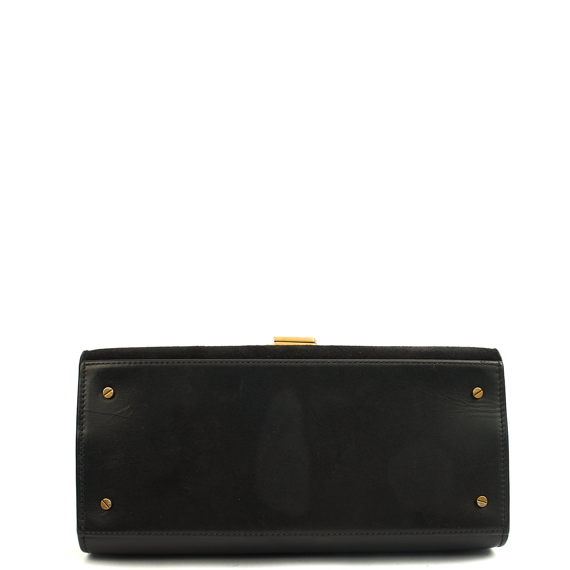Saint Laurent Top Handle Cassandra Top Handle - Medium in Black, Leather