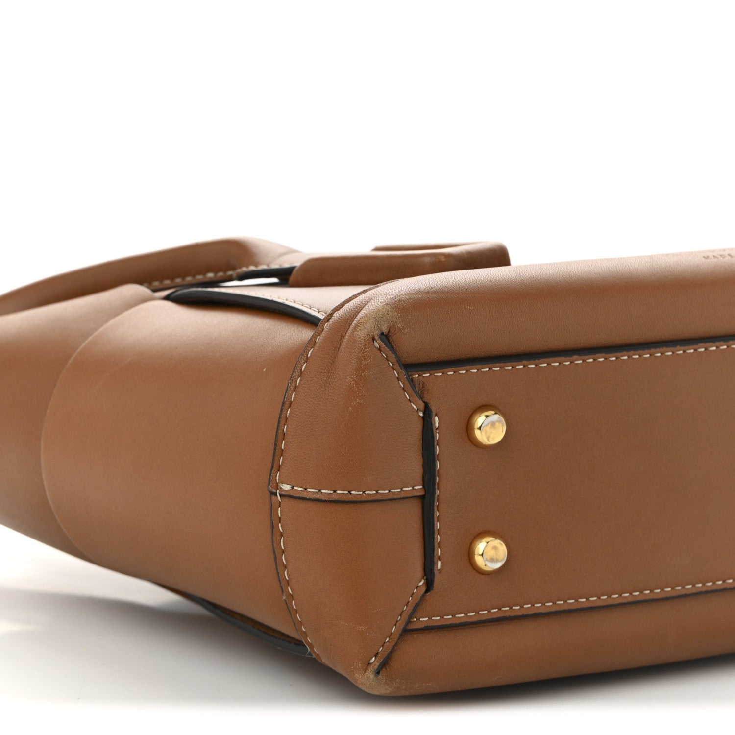 French Calfskin Maxi Intrecciato Small Arco Wood