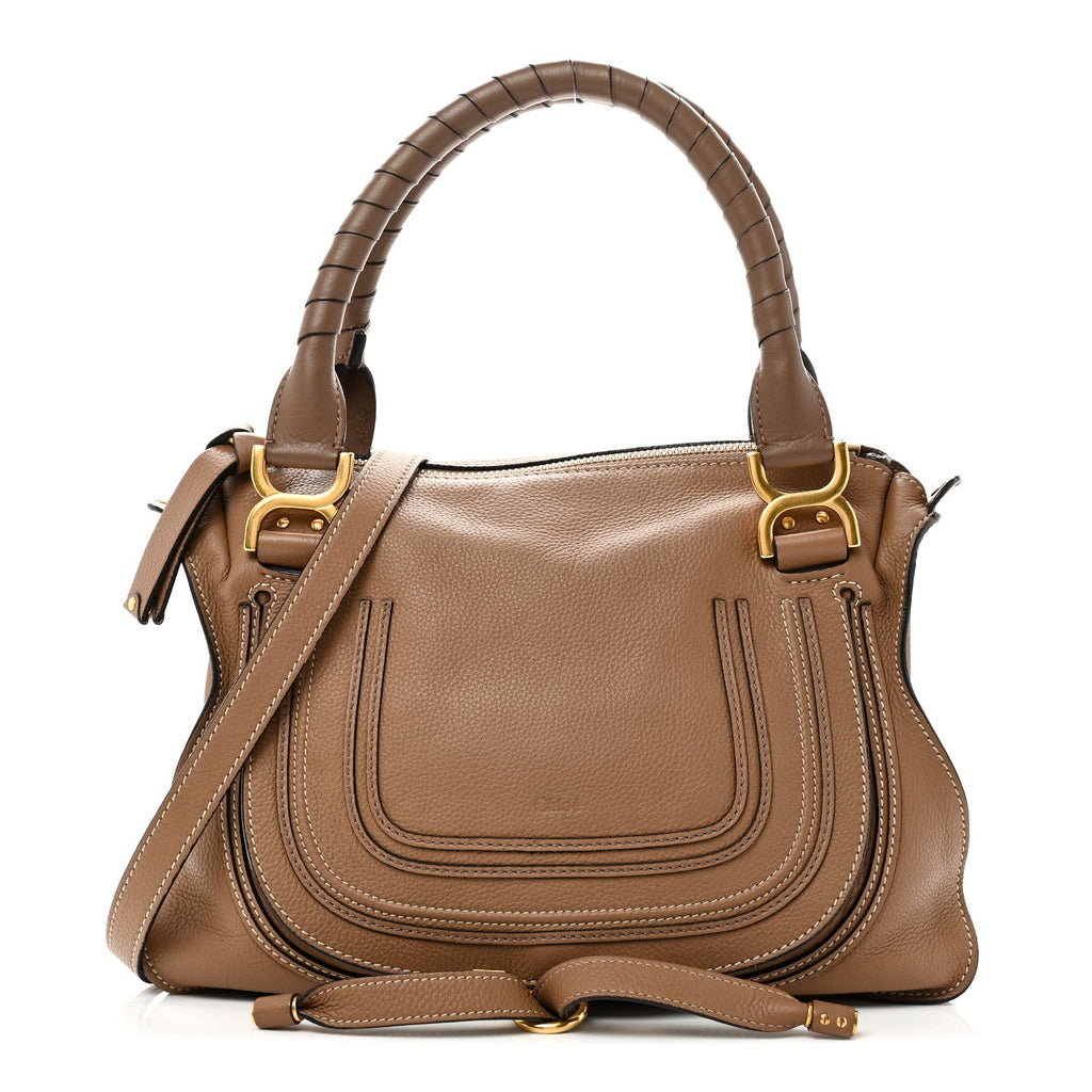 Calfskin Medium Marcie Satchel Nut