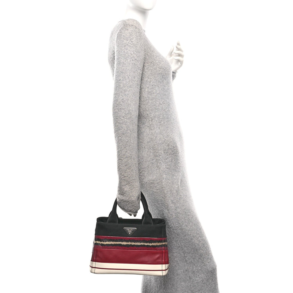 Patch Righe Mix Tote Cerise