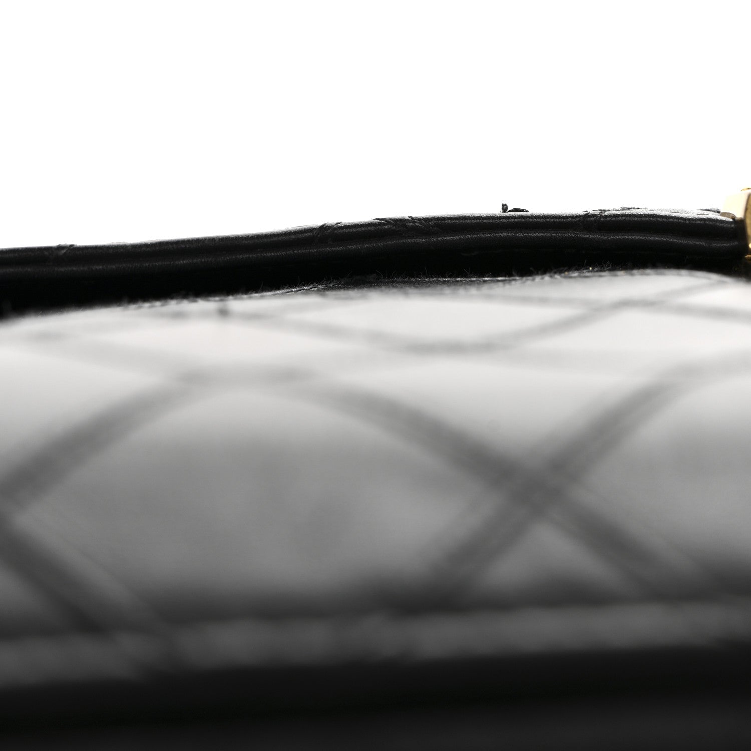 Lambskin Stitched Briefcase Bag Black