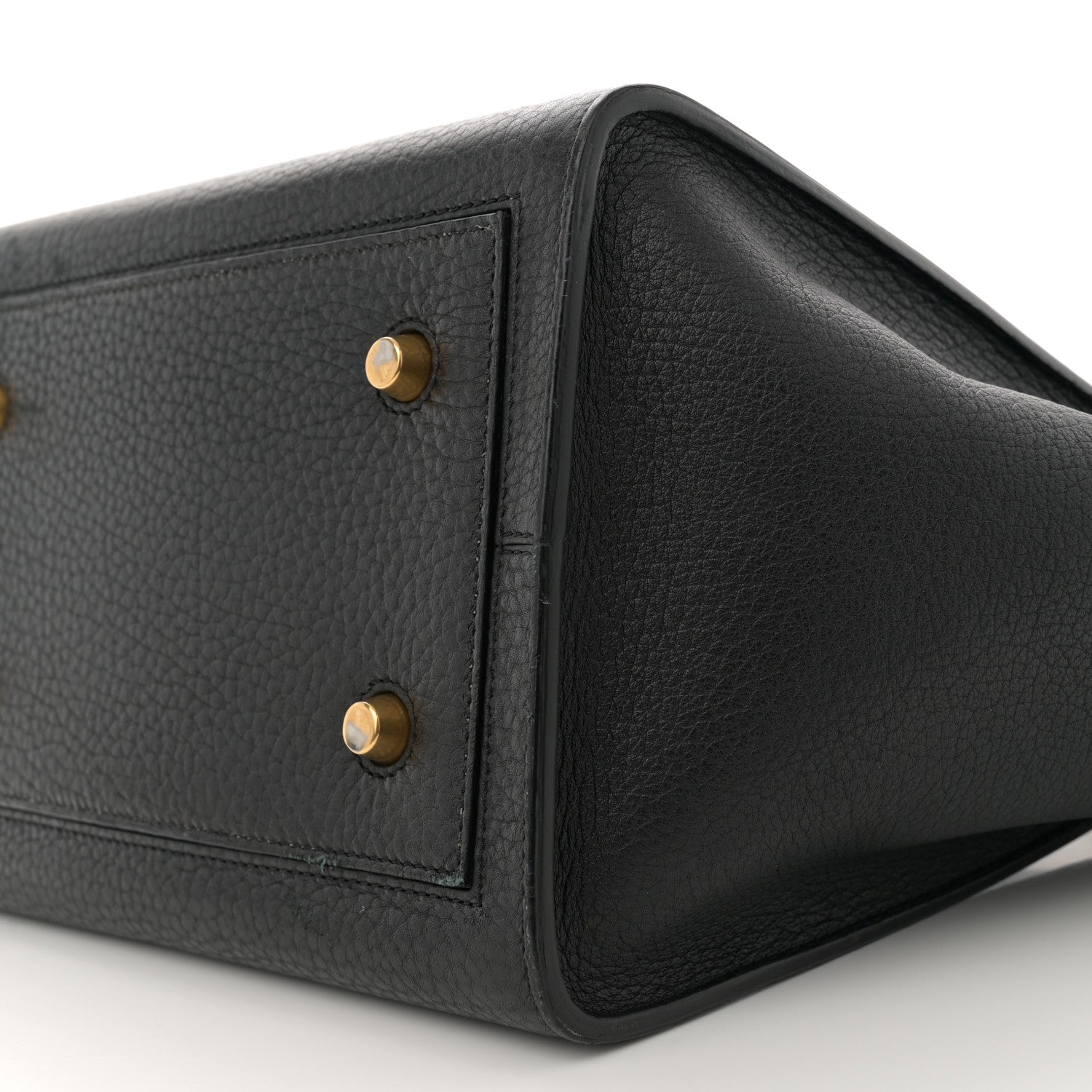Crisped Calfskin Mini Tie Knot Tote Black