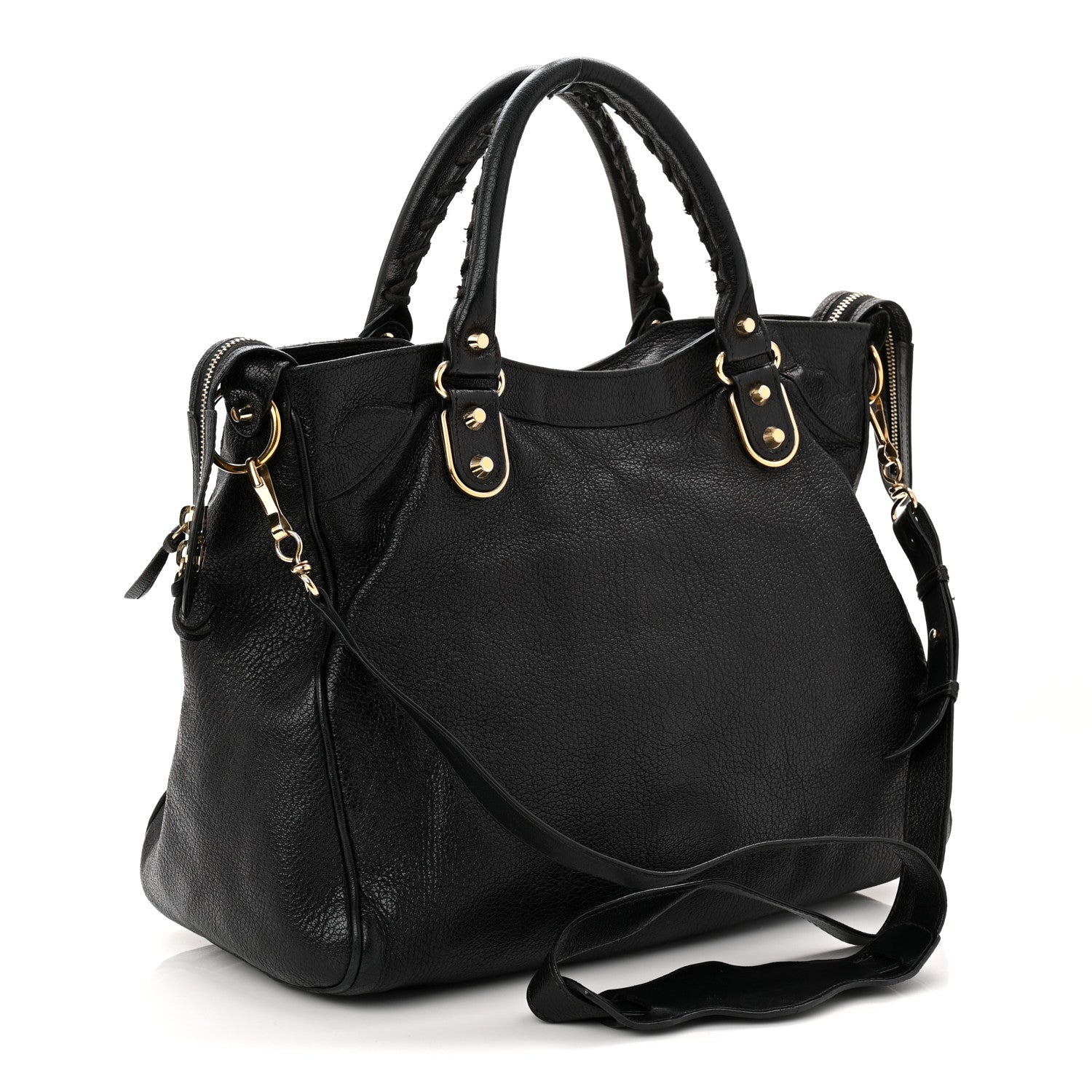 Chevre Gold Metallic Edge Hardware Velo Black
