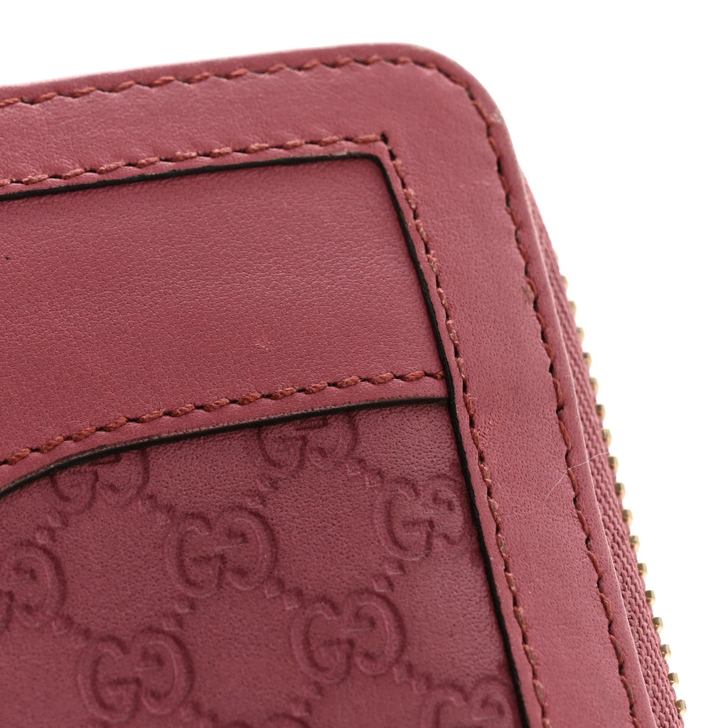 Microguccissima Sukey Zip Around Wallet Vintage Rose