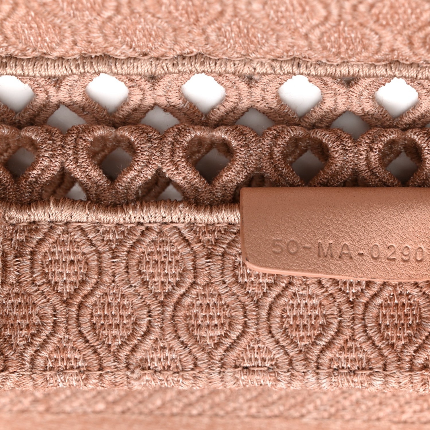 Mesh Embroidered Medium Book Tote Clay