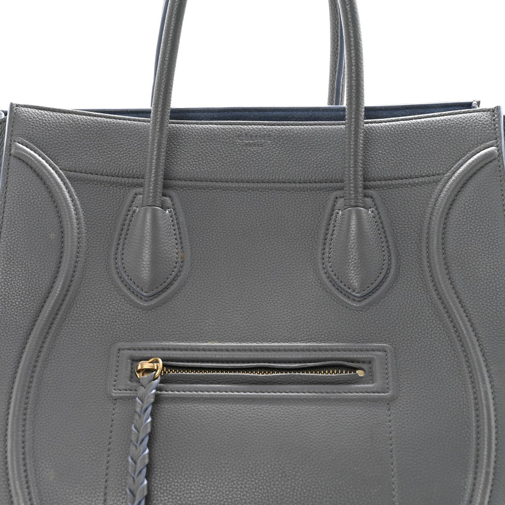 Baby Grained Calfskin Medium Phantom Luggage Kohl