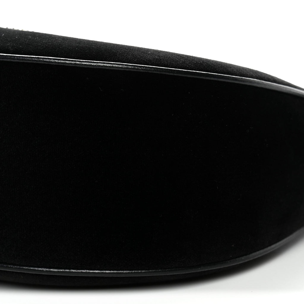 Velvet Strass Triomphe Ava Shoulder Bag Black