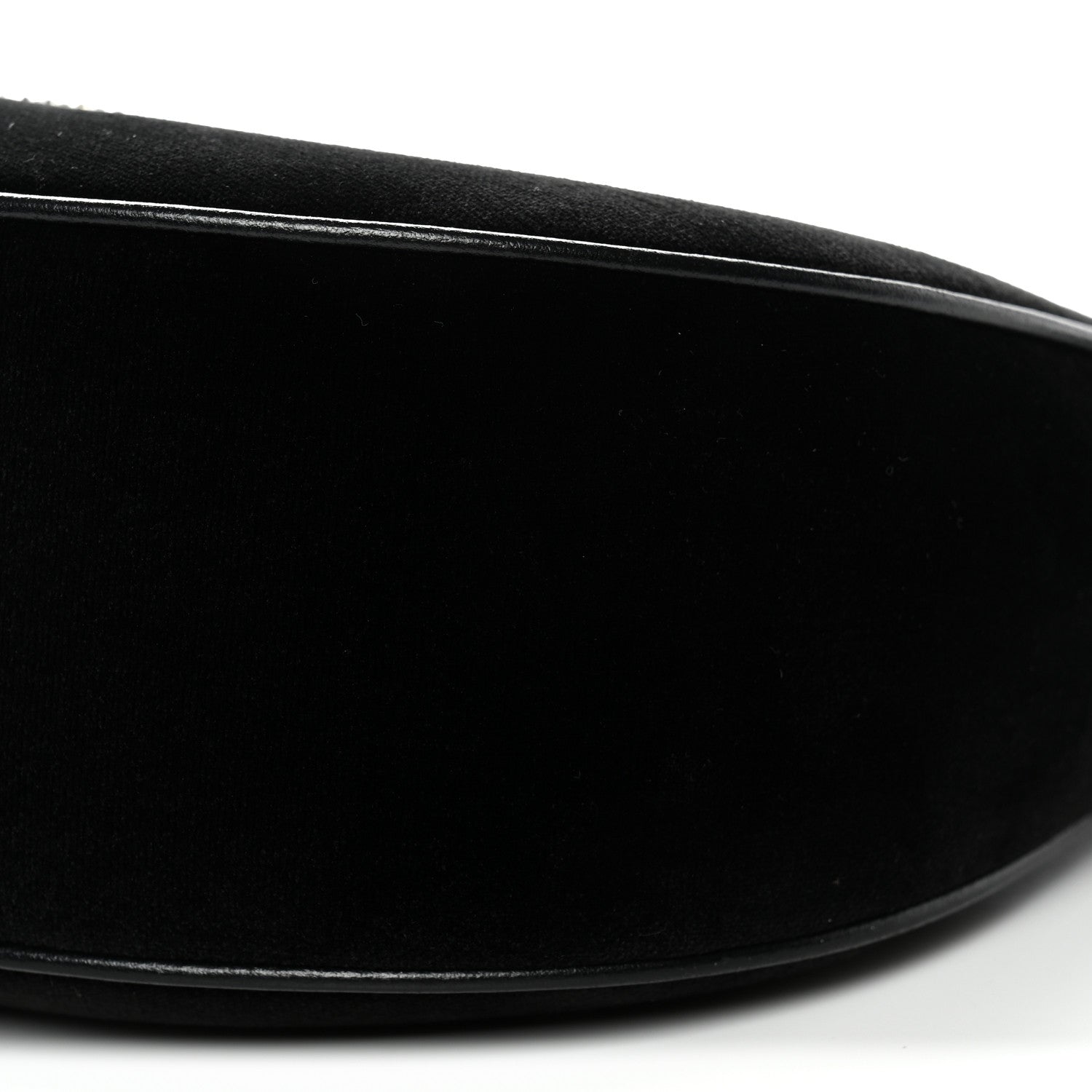 Velvet Strass Triomphe Ava Shoulder Bag Black