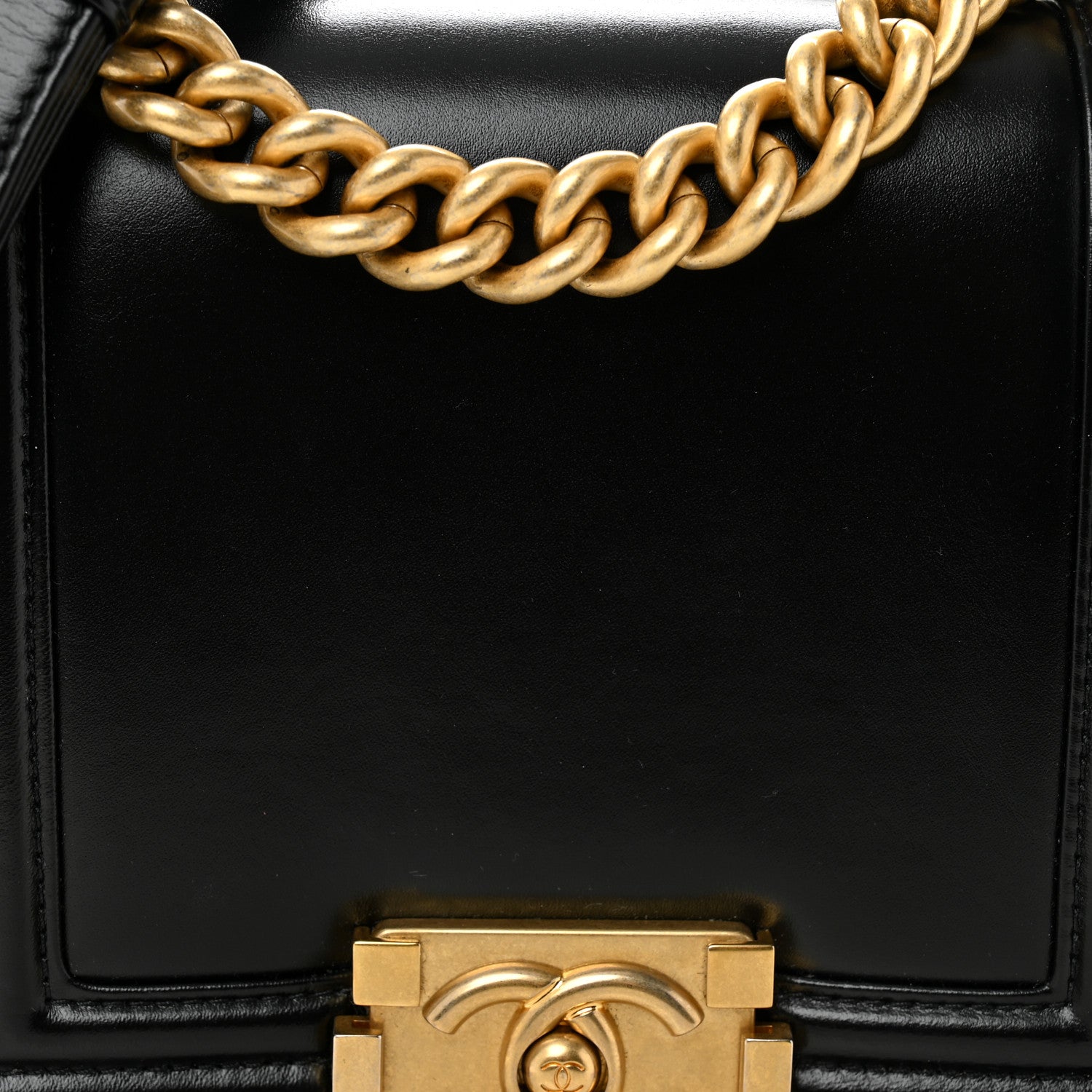 Calfskin Mini Boy Flap Black