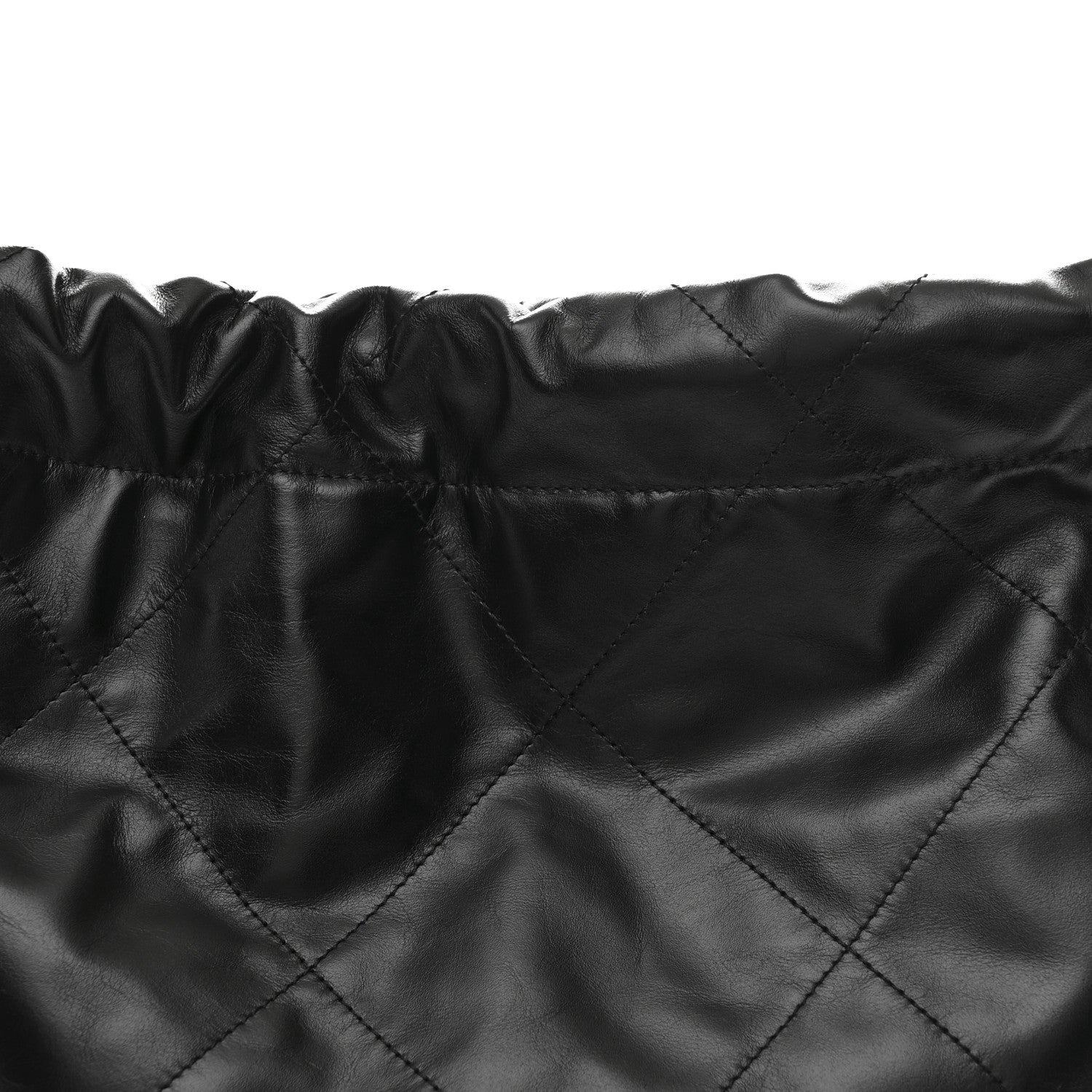Shiny Calfskin Quilted Small Chanel 22 Black