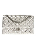 Metallic Calfskin Striped 2.55 Reissue 226 Silver