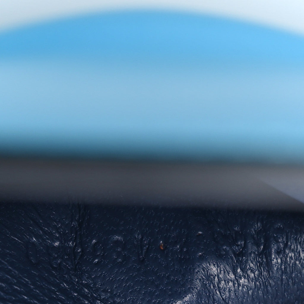 Calfskin The Curve Micro Crossbody Pouch Bag Blue
