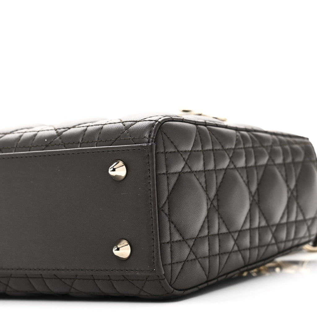 Lambskin Cannage Small My ABCDior Lady Dior Dark Brown