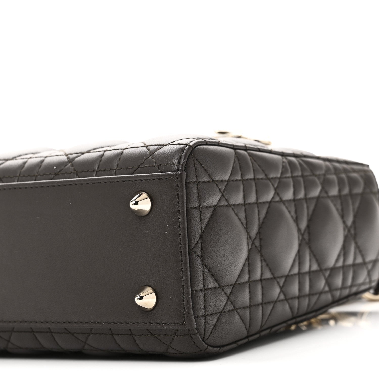 Lambskin Cannage Small My ABCDior Lady Dior Dark Brown
