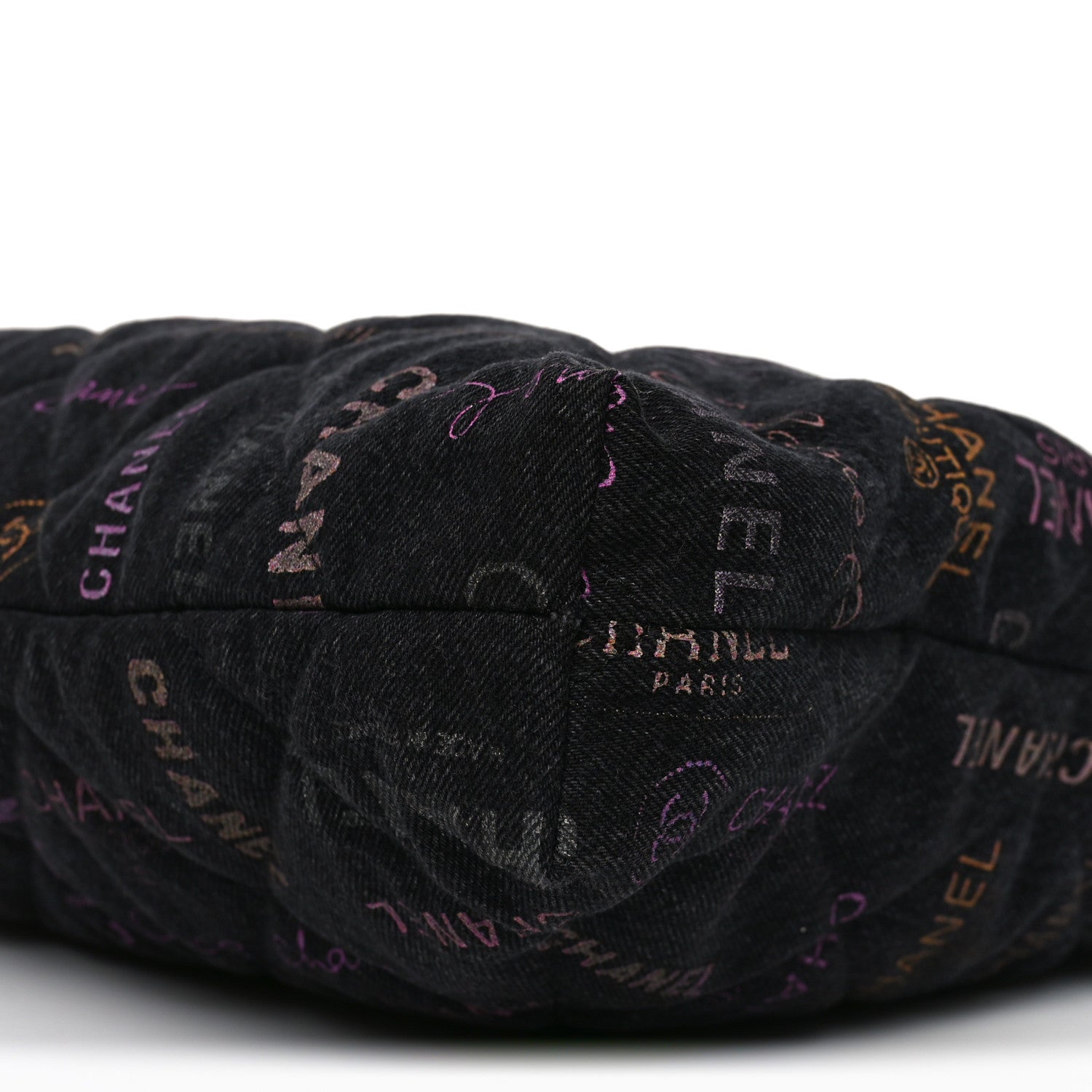 Denim Quilted Denim Mood Maxi Shopping Bag Black Multicolor