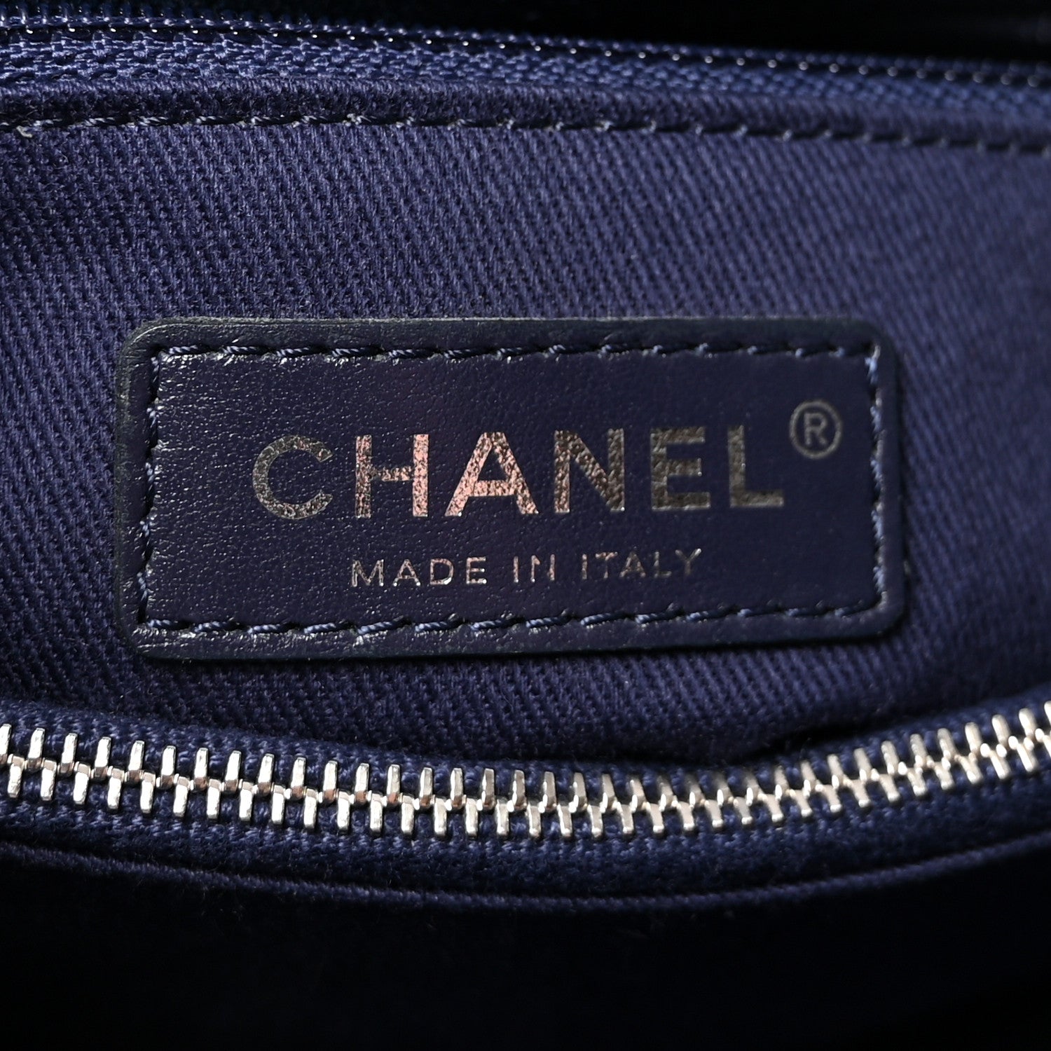 Denim Quilted Small Coco Handle Flap Blue