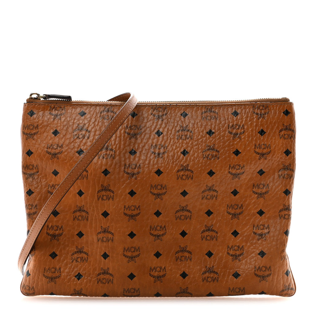 Visetos Medium Crossbody Pouch Cognac