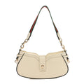 Calfskin Mini Moon Side Shoulder Bag Ivory