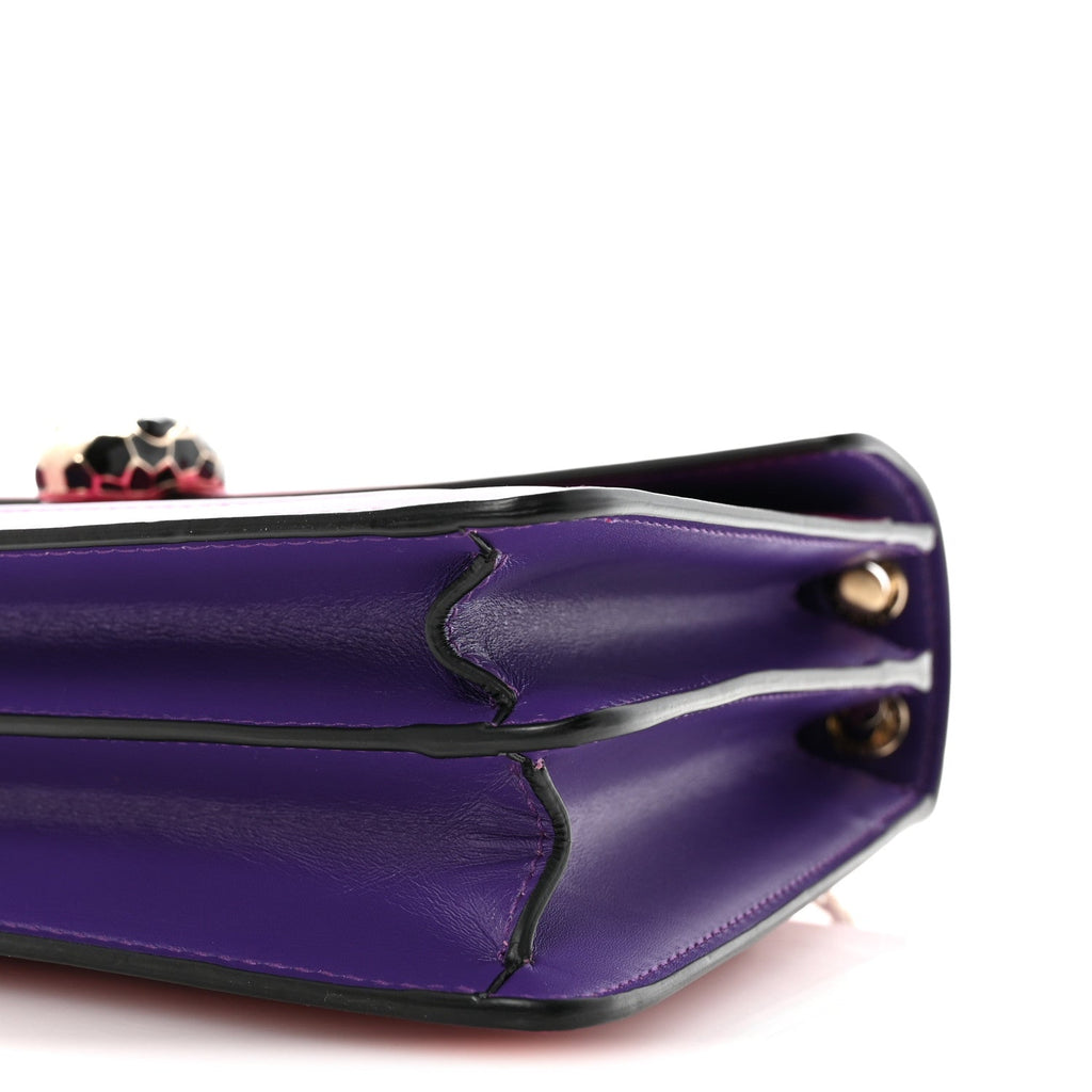 Calfskin Serpenti Forever Shoulder Bag Pink Purple