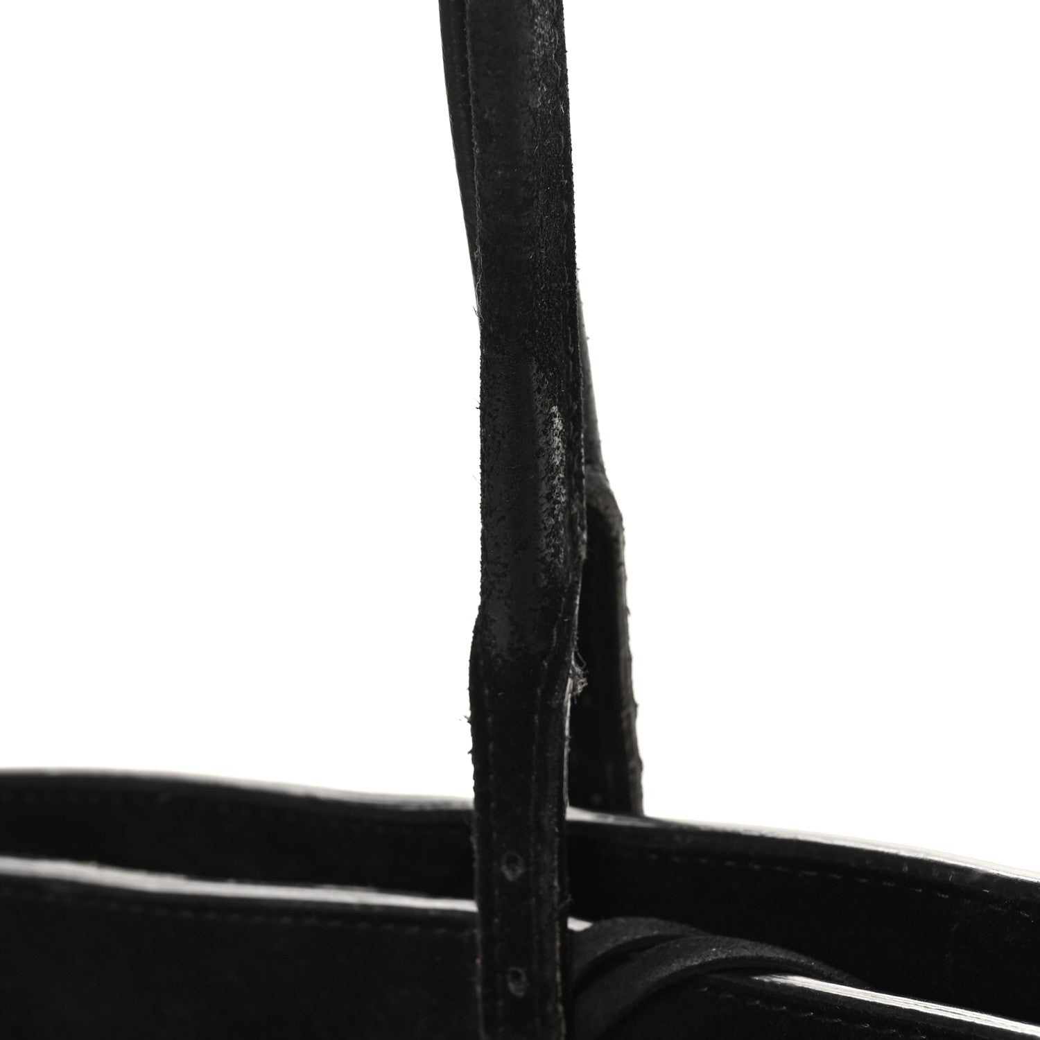 Daim Suede Plate Hardware Papier A6 Zip Around Tote Black