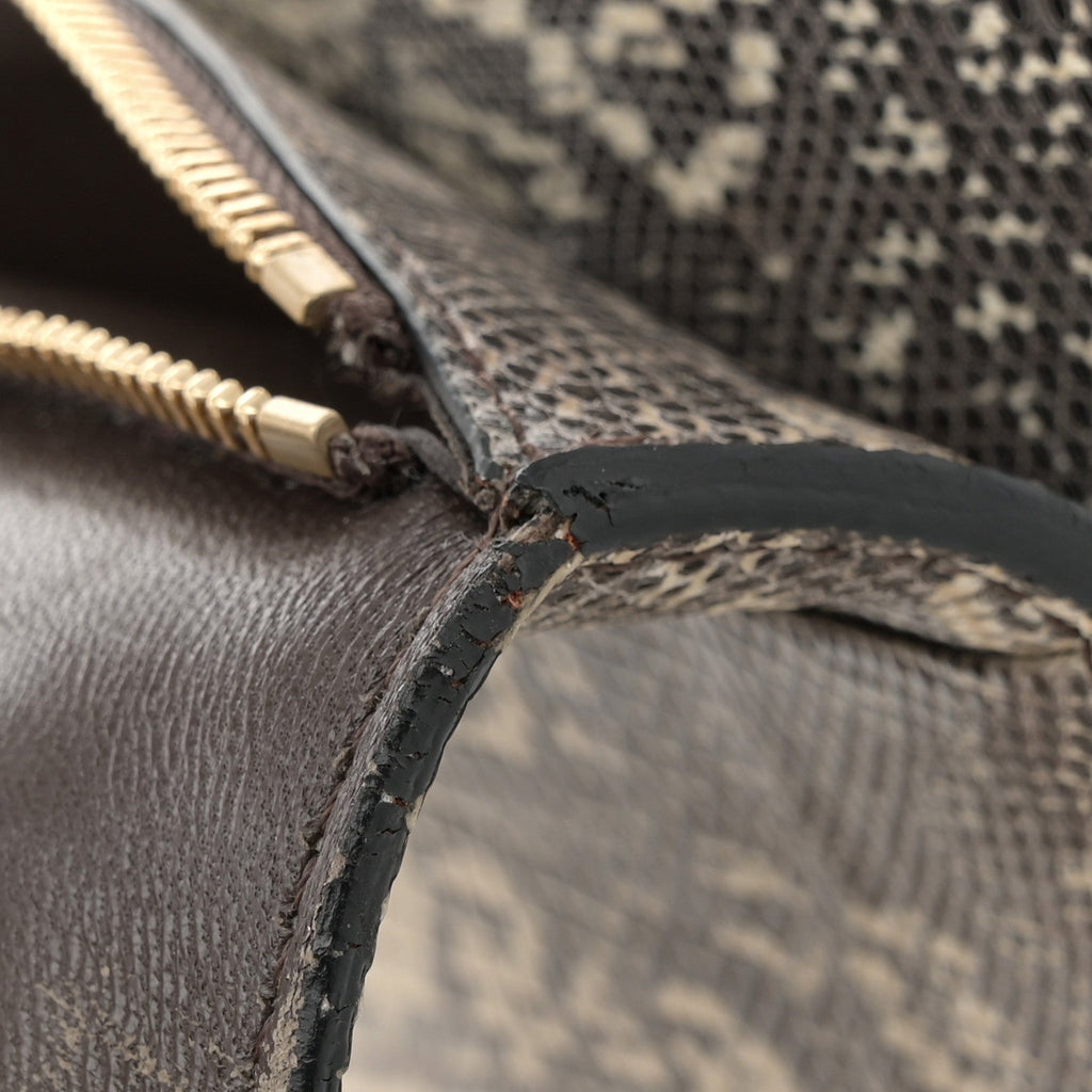 Lizard Medium Classic Box Flap Bag Natural