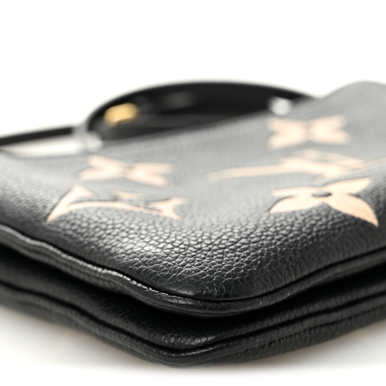 Empreinte Monogram Giant Double Zip Pochette Black Cream
