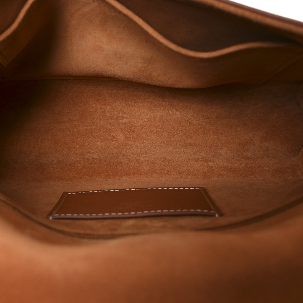 Calfskin Soft Twist Shoulder Bag Cognac