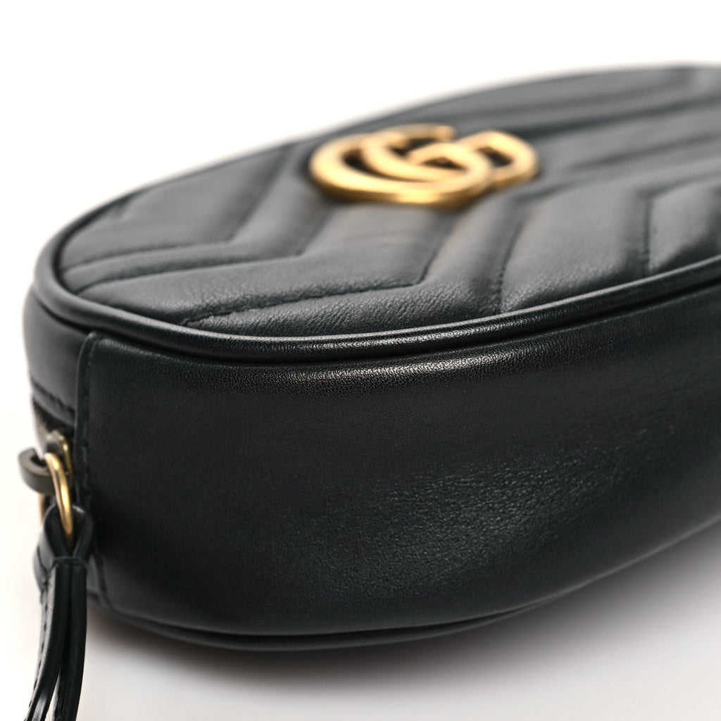 Calfskin Matelasse GG Marmont Belt Bag 75 30 Black
