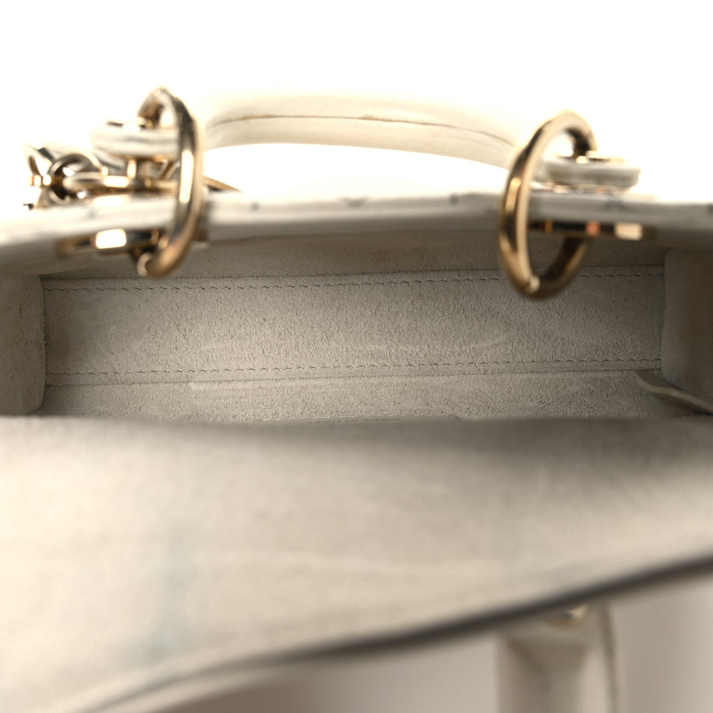 Lambskin Cannage Dioramour Micro Lady D-Joy Latte