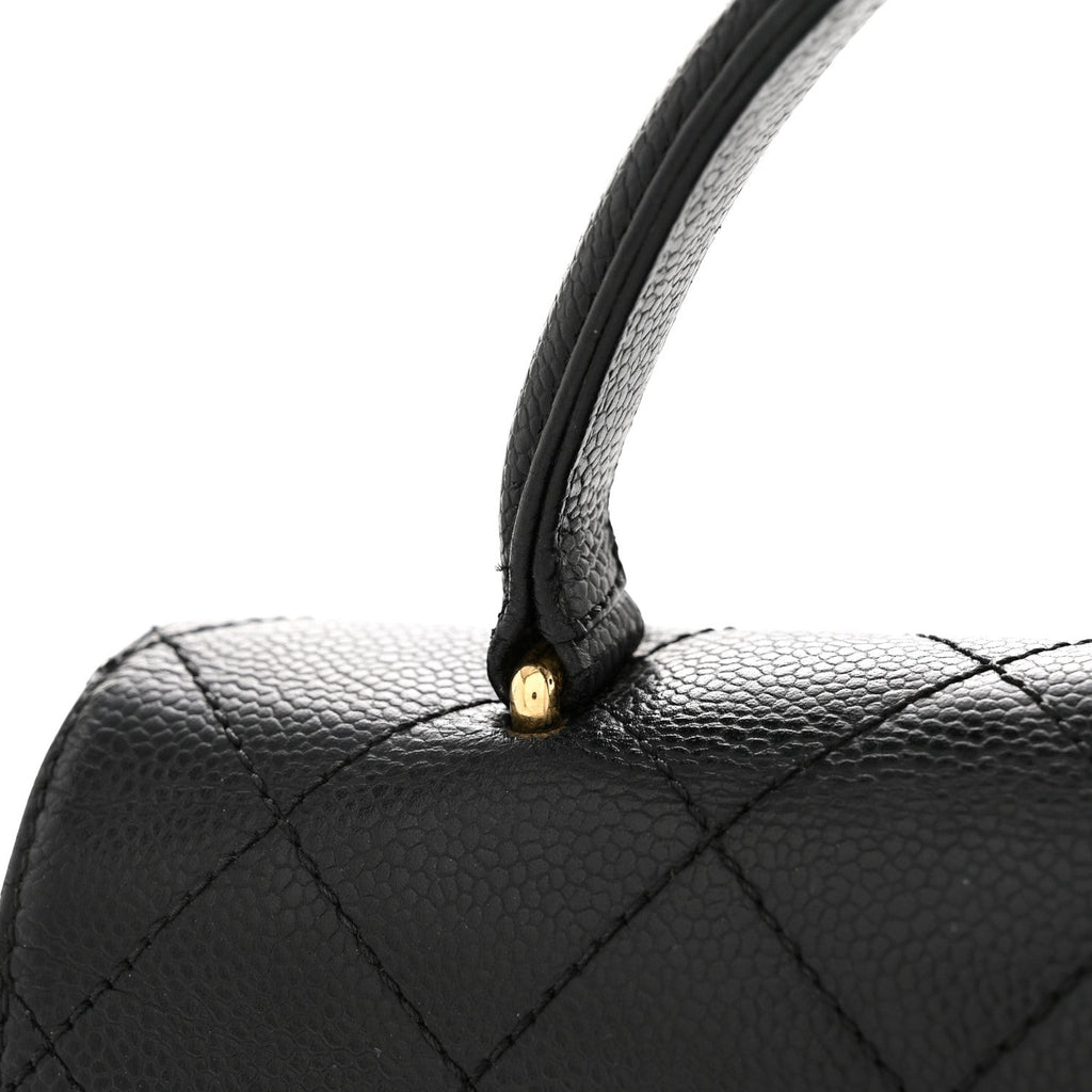 Caviar Quilted Jumbo Kelly Flap Black