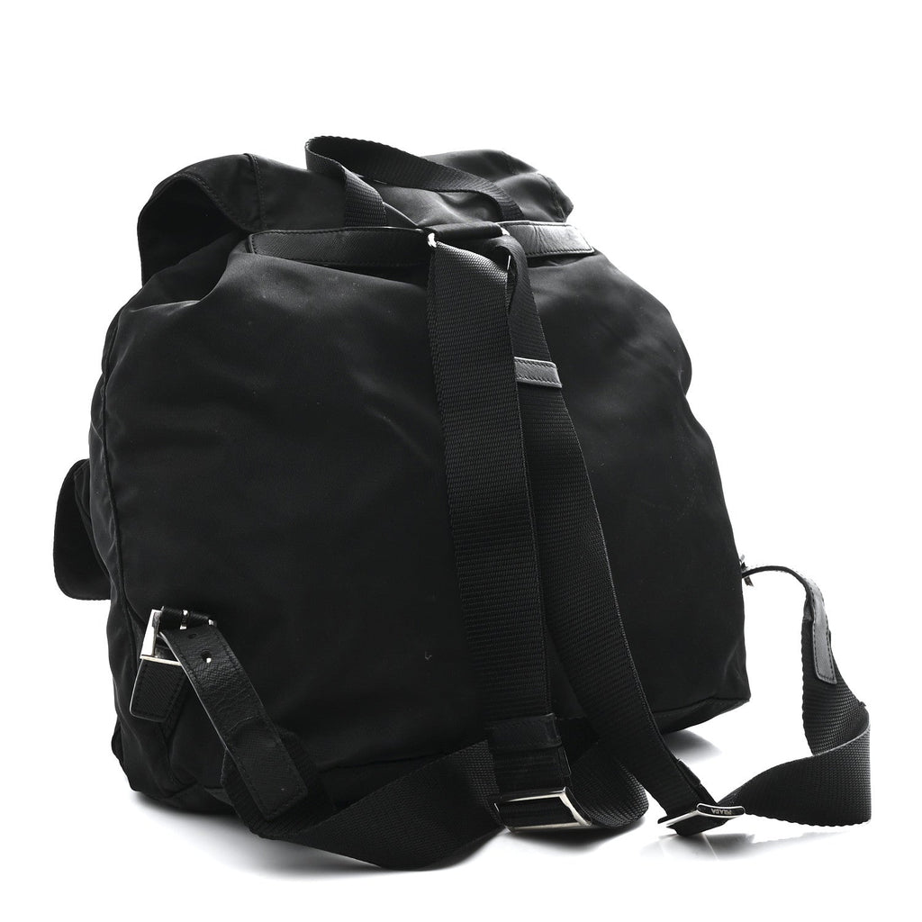 Tessuto Nylon Saffiano Medium Backpack Black